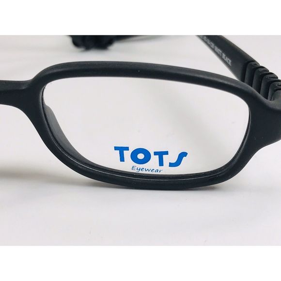 New TOTS Matte Black MIRACLE Eyeglasses for KIDS 45mm with Case & Strap - Picture 5 of 7